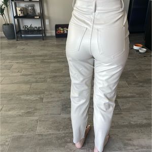 Zara beige leather pants